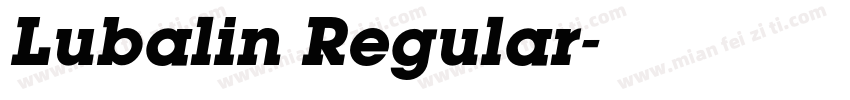 Lubalin Regular字体转换